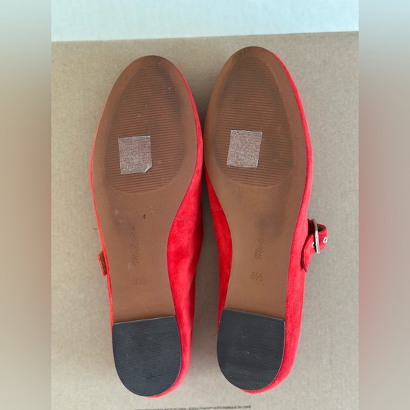 Madewell The Remy Mary Jane Flat in Bandana Red, size 8 1/2 - Picture 14 of 14